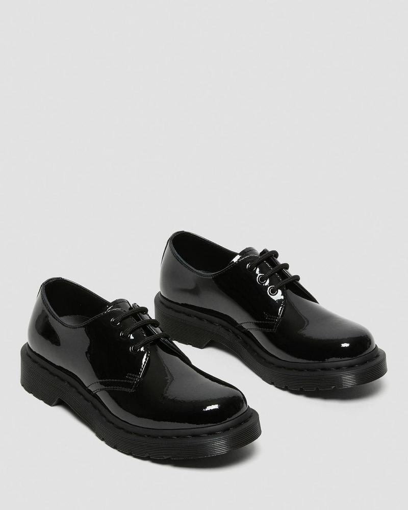 Zapatos Oxford Dr Martens 1461 Mono Charol Cuero Mujer Negros | MX 435ZUT